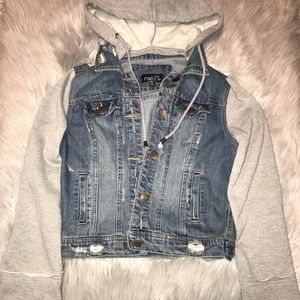 Rue 21 Sweatshirt Jean Jacket